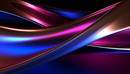 Pink and dark blue 3d wavy pastel abstract unique wallpaper design