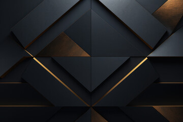 Geometric dark luxury background.