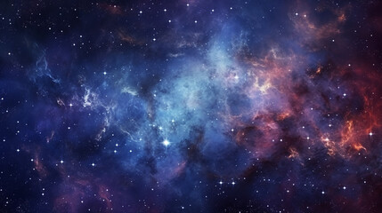 Cosmic space background with stars and nebulae