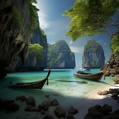 Paisaje pintoresco.Oceano y monta?+/-as.Viajes y aventuras alrededor del mundo.Islas de Tailandia.Phuket