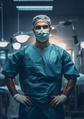 Fototapeta na wymiar Anticipation in the Operating Room: Surgeon Prepares