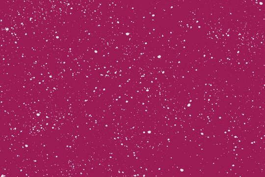 Christmas abstract illustration background in red, pink colors with various small white snowflakes 