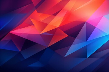 Vibrant backdrop with abstract geometric shapes and color gradient. Contemporary, futuristic vibes with light and dark shades. Generative AI