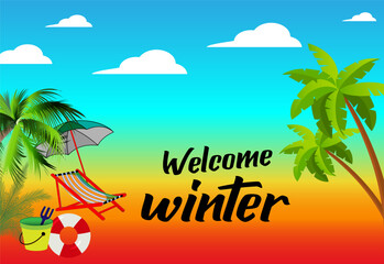 Winter holidays design concept vector illustration. Vector illustration concept for  background,