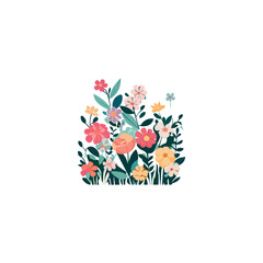 Vector botanical wall arts, with flowers