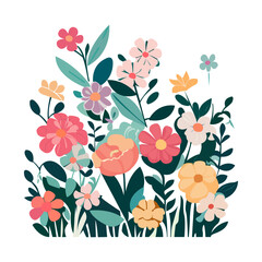 Vector botanical wall arts, with flowers