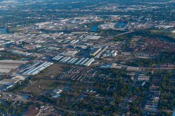 Aerial view of Houston Texas - Bird eye view of the city in the USA. 