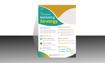 Creative & Modern poster flyer pamphlet brochure business cover design layout space for photo background, vector illustration template in A4 size.
