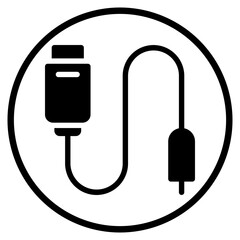 plug in glyph icon