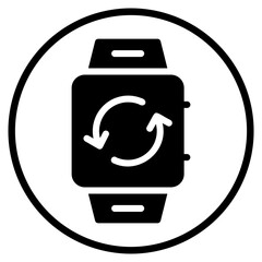 smartwatch glyph icon