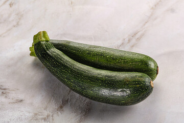Raw young small green zucchini