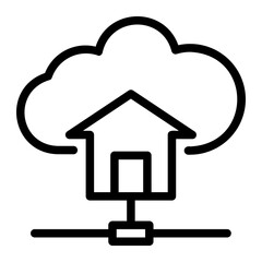 smart home line icon