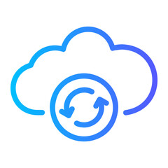 cloud sync gradient icon