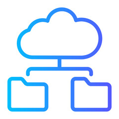 cloud storage gradient icon