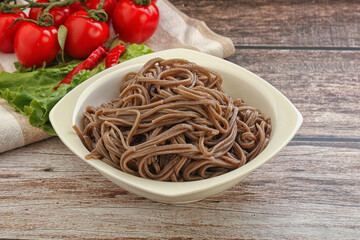 Asian cuisine - soba in the bowl