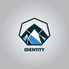 square mountain idea logo concept