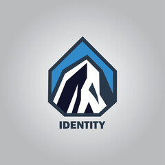 square mountain idea logo concept