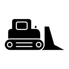 Obraz premium bulldozer icon vector design in trendy style