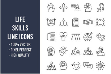 Life Skills Line Icons