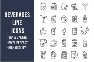 Beverages Line Icons