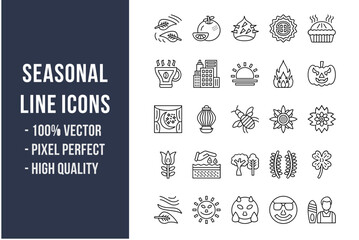 Seasonal Line Icons