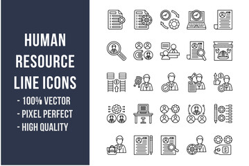 Human Resource Line Icons