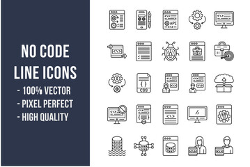 No Code Line Icons