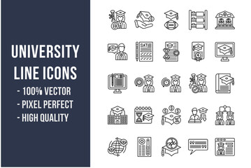 University Line Icons