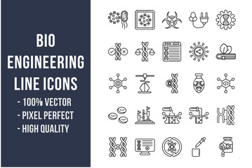 Bioengineering Line Icons