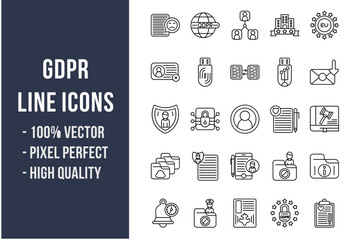 GDPR Line Icons