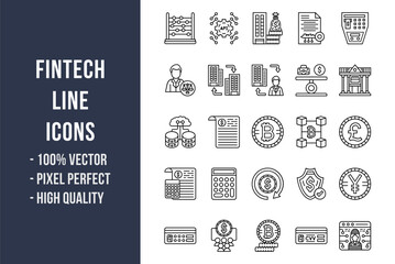 Fintech Line Icons