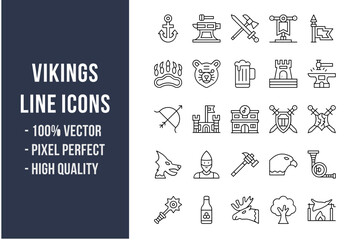 Vikings Line Icons