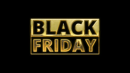 Special offer Black Friday discount sticker gold golden 