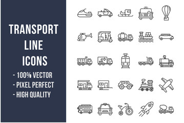 Transport Line Icons