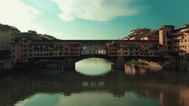 Aerial drone view of Florence city capital of Italy&rsquo;s Tuscany region