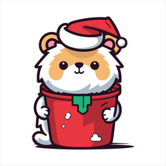 
christmas cute animal vector
