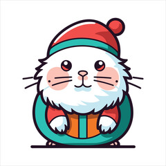 
christmas cute animal vector
