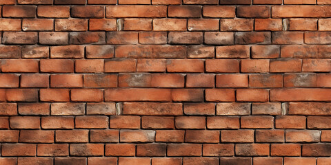 Obraz premium Seamless repetitive red old brick wall background.