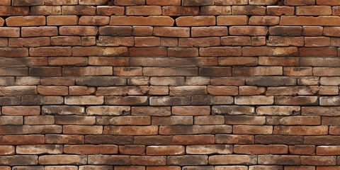 Obraz premium Seamless repetitive red old brick wall background.