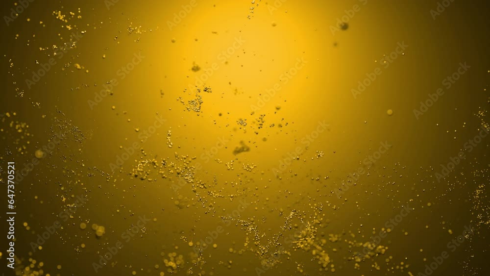 Poster 3d bubbles move in streams in color space. design. various streams of moving particles in 3d space. 