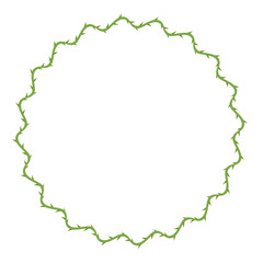 rose thorn art drawn round frame