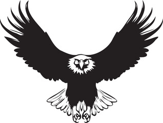 eagle in flight  black silhouette flock of eagle