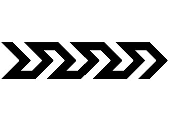 Vector arrow curved from one black line on a white background. Design element. Modern pattern. Vector background