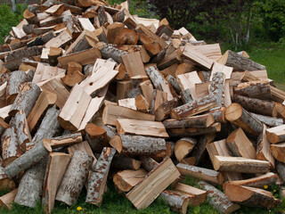 Firewood bunch heap
