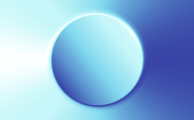 Blue sphere background.Glowing circle gradient background.Luxury Abstract frame backdrop with copy space for multi purpose.Vector illustration geometric graphic texture.