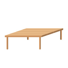 wooden table isolated on white illustration vector