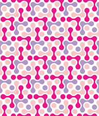 Abstract Geometric Circles Punch Vector Chail Style Seamless Pattern Trendy Fashion Colors Minimalist Texture