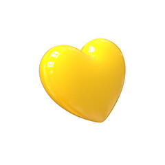 3d yellow hearts shape for valentine's day romantic feelings