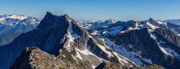 Canadian Rocky Mountain Landscape. Nature Background Panorama. Sunny Day