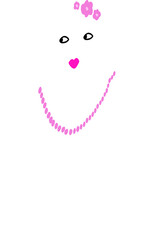 Cute cartoon hand drawn ghost for Halloween holiday.Single design graphic element.Ghost clipart in doodle style.